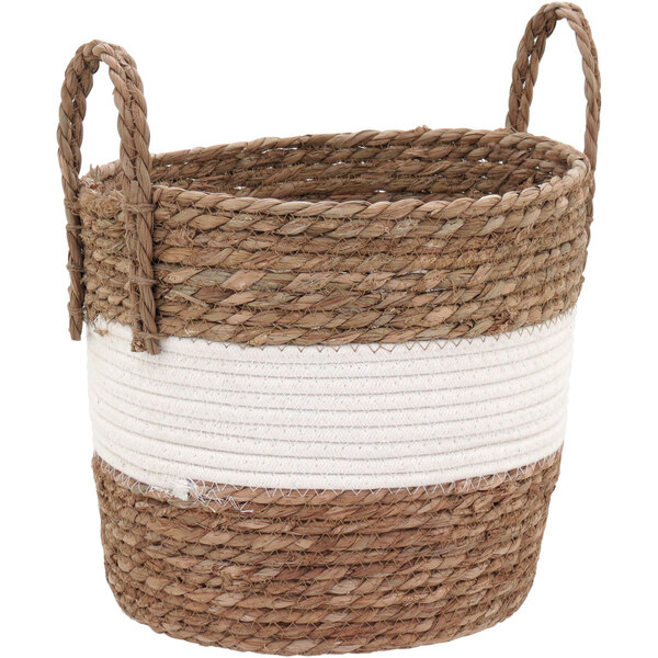 Zagora Cesta Decorativa Organizadora Cachepô 27x30x30cm Fibra