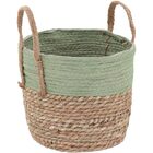 Zagora Cesta Decorativa Organizadora Cachepô Fibra Verde 3 Pe