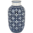 Zajímavy Vaso Decorativo Enfeite 38x21x21cm Cerâmica Azul