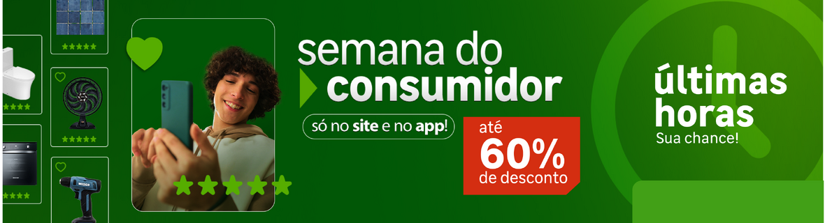 72H últimas horas de semana do consumidor com até 60%OFF
