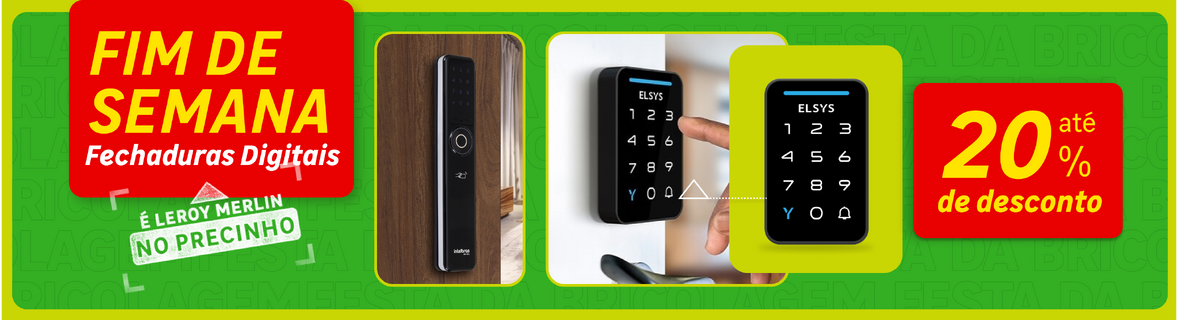 Fim de Semana de Fechaduras Digitais com até 20%OFF