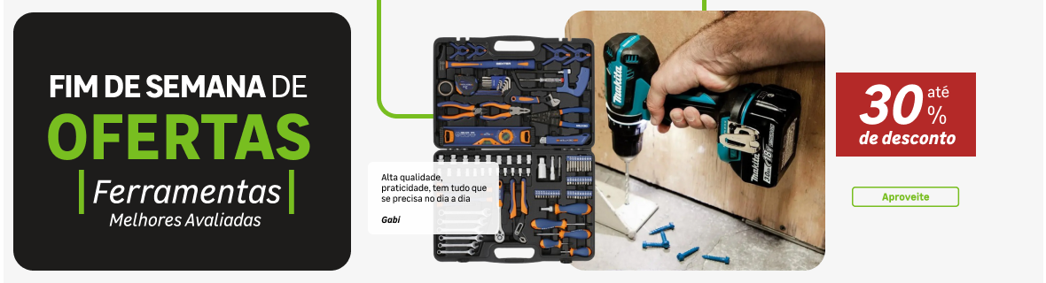Fim de Semana de Ferramentas Melhores Avaliados com até 30%OFF