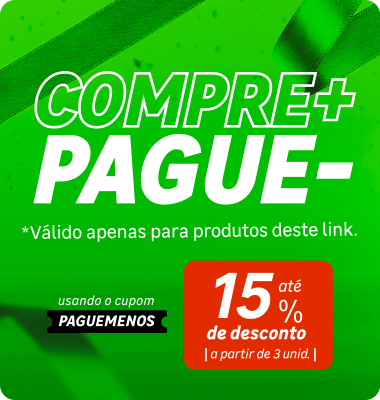 Compre + Pague - (CUPOM PAGUEMENOS - 15%OFF a partir de 3 unidades)