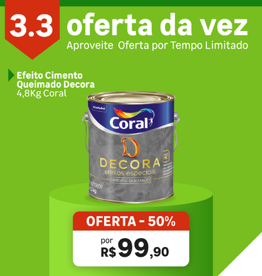 Oferta da Vez - Coral Efeito Cimento Queimado