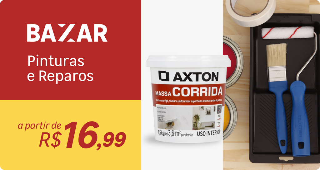 Bazar de Pinturas e Reparos a partir de R$ 16,99