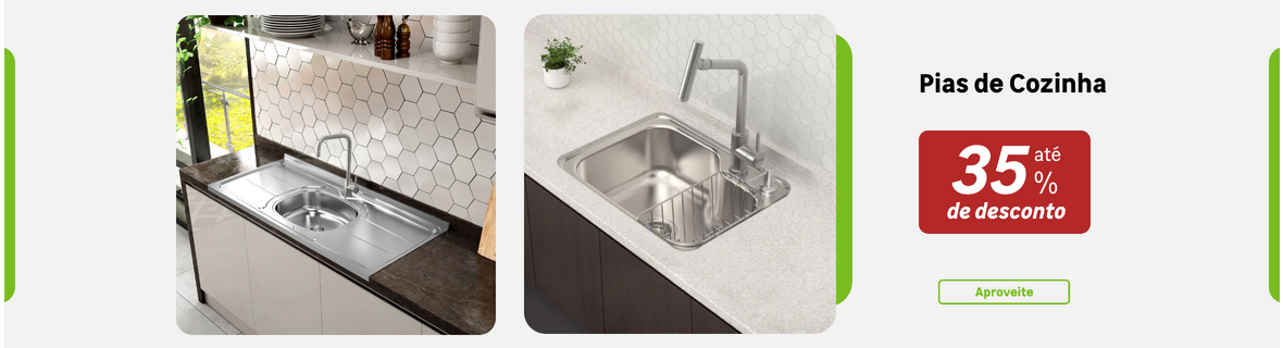 Pias de cozinha com até 35%OFF