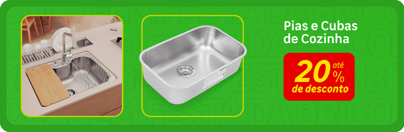 Pias e Cubas de Cozinha com até 20%OFF