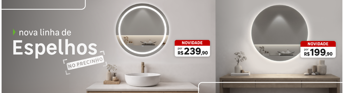 Novidades em Espelhos de Banheiro