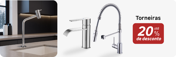 Torneiras com até 20%OFF