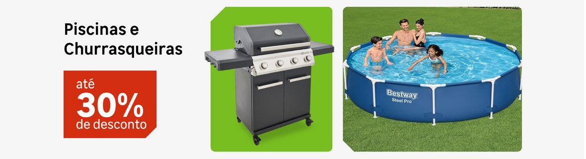 Piscinas e Churrasqueiras com até 30%OFF