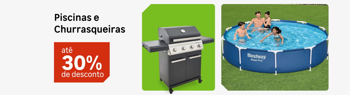 Piscinas e Churrasqueiras com até 30%OFF