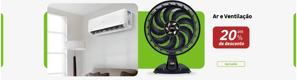 Ar e Ventilação com 20%OFF