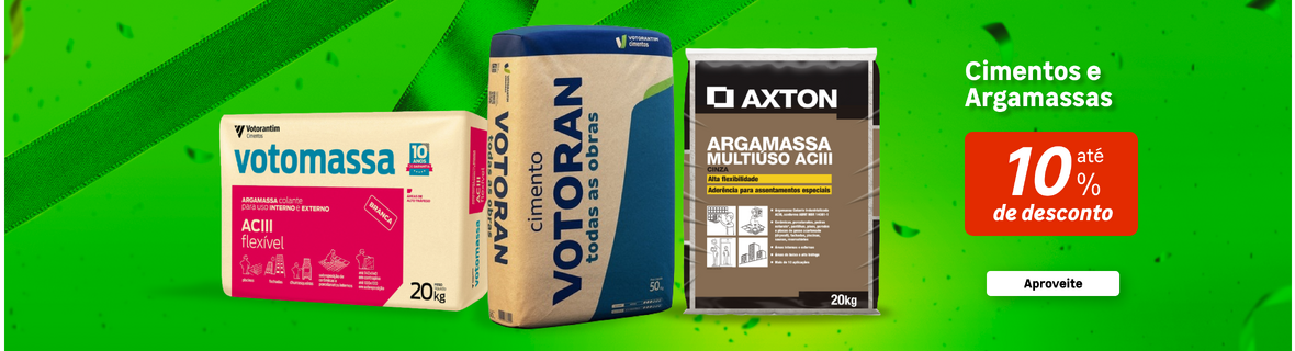 Cimentos e Argamassas com até 10%OFF