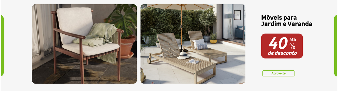 Móveis para Jardim e Varanda com até 40%OFF
