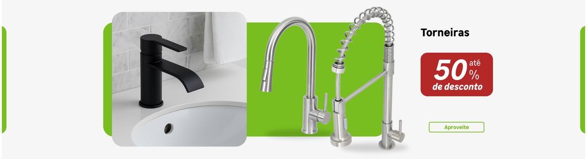Torneiras com até 20%OFF
