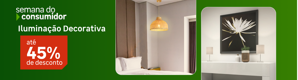Iluminação Decorativa com até 45%OFF