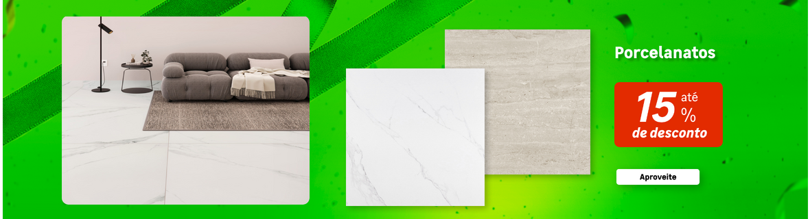 Porcelanatos grandes formatos com até 10%OFF