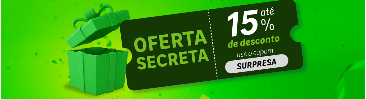 Oferta Secreta com até 15%OFF (CUPOM: SURPRESA)