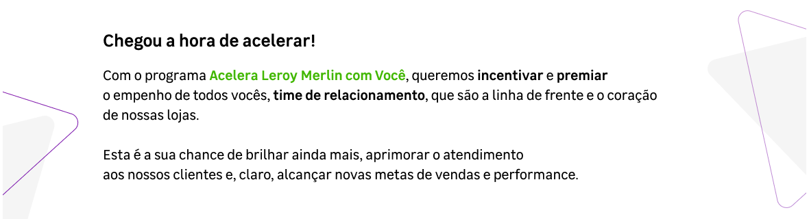 chegou a hora de acelerar